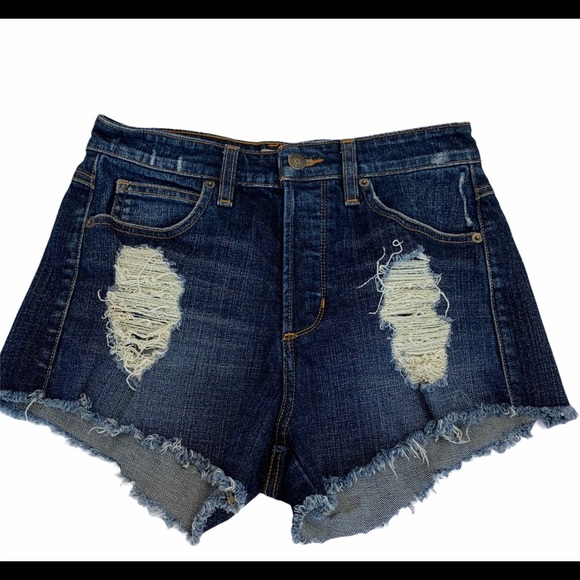 Guess high rise button fly denim Jean shorts Sz 27 - Picture 2 of 9